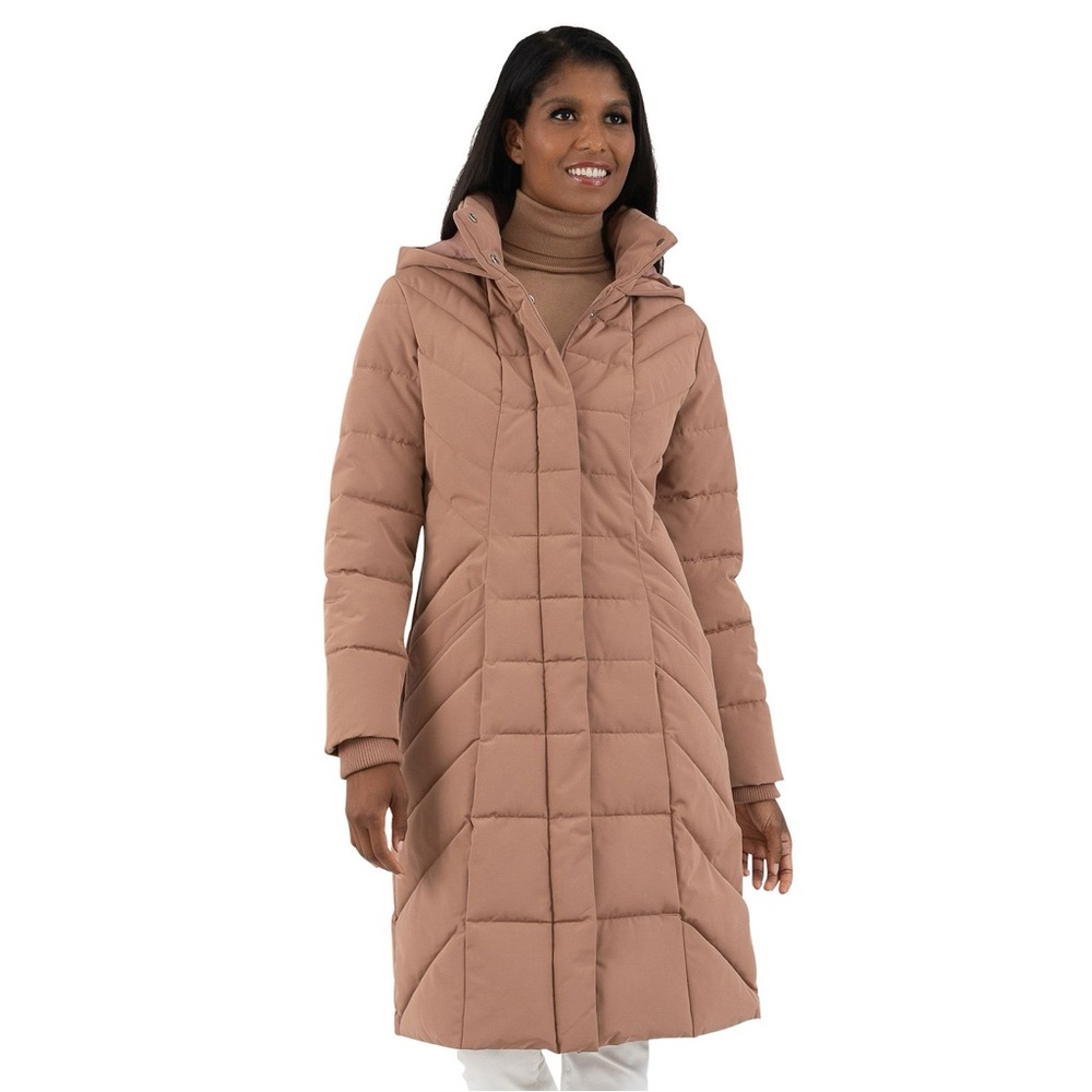 Kensie Women's  Warm Taupe Puffer Coat in Very excellent Condition Size M